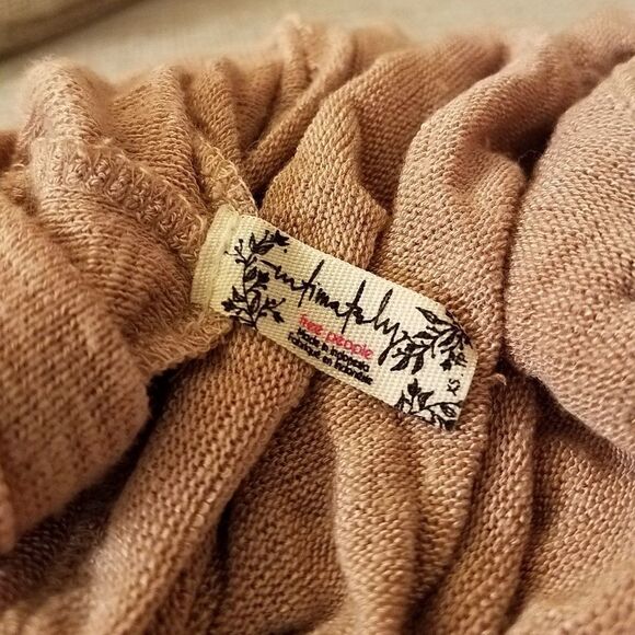 Free People Intimately Pink knit turtleneck sz XS - Picture 5 of 8